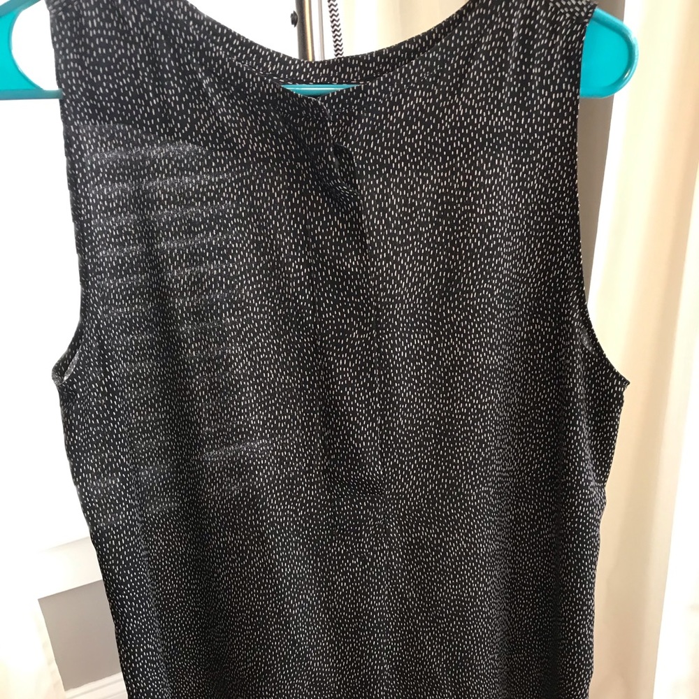 Loft Button Front Dotted Sleeveless Blouse, LP